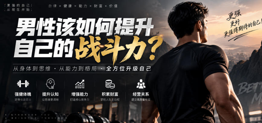 付费文章：男性该如何提升自己的战斗力？-佰因轻创网