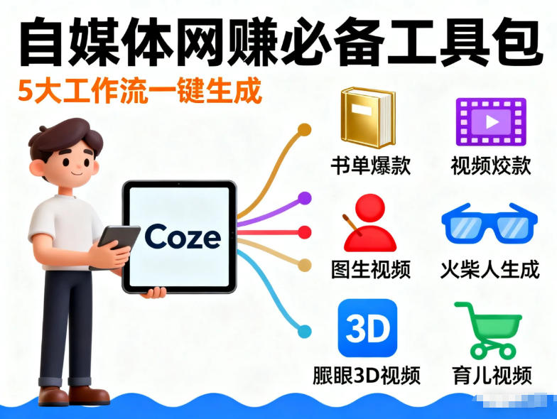 Coze工作流合集，内容一共100份左右，内容丰富，可以提供工作效率-佰因轻创网