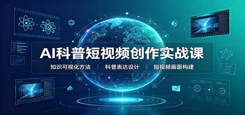 AI科普短视频创作实战课：配套要点文档，文案与视频提示词模板教学-佰因轻创网