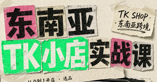 东南亚TK小店实战课(基础+进阶)-佰因轻创网