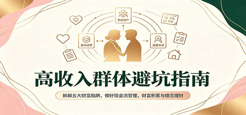 高收入群体避坑指南：拆解五大财富陷阱，做好现金流管理，财富积累与婚恋理财-佰因轻创网