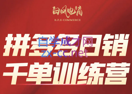 白凤电商·拼多多日销千单训练营(更新9月)-佰因轻创网