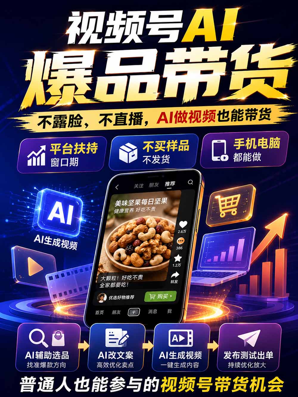图片[2]-2026视频号AI爆品带货训练营-9月开课｜不露脸不直播，AI做视频发视频号，有人下单，你赚佣金，轻松单日佣金1000+-佰因轻创网