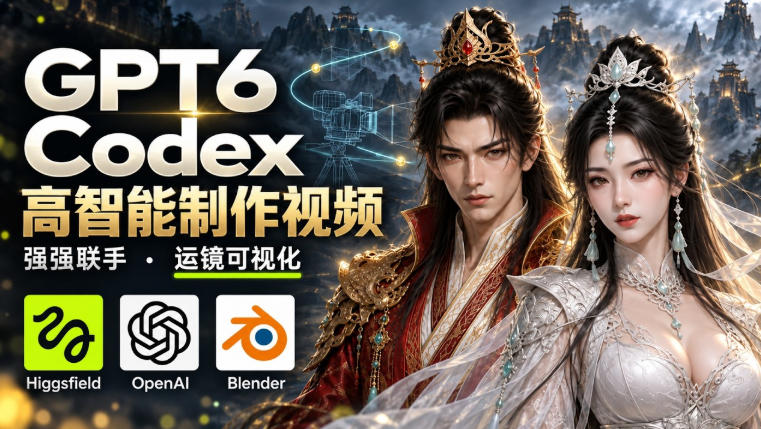 GPT-6 Astra×Codex高智能制作视频！联手Higgsfield，运镜可视化实战-佰因轻创网