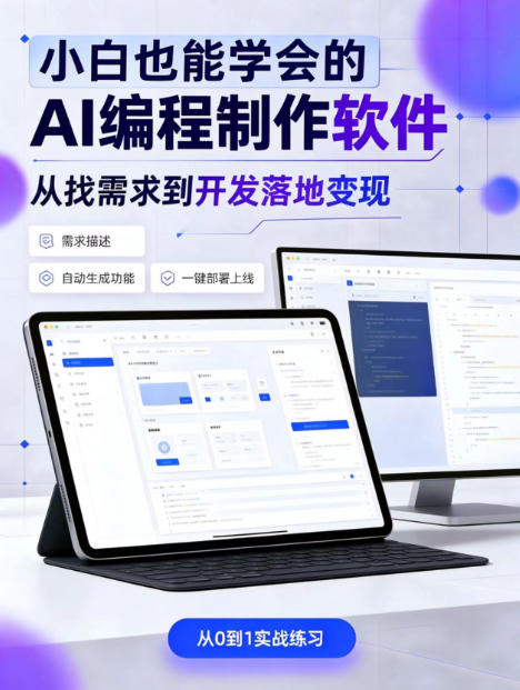 手把手教会你ai编程制作软件到变现全路径，零基础小白轻松上手，从找需求到开发落地变现【揭秘】-佰因轻创网