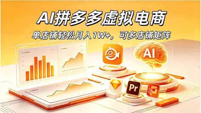 （18987期）AI拼多多虚拟电商，单店铺轻松月入1W+，可多店铺矩阵-佰因轻创网