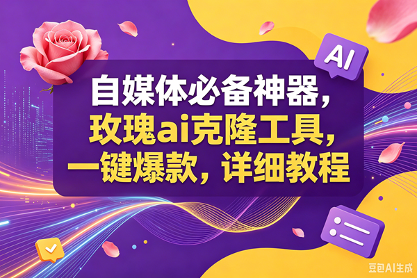 （18977期）玫瑰ai克隆工具，一键爆款ai神器，自媒体的必备工具，50多个功能，详细教程-佰因轻创网
