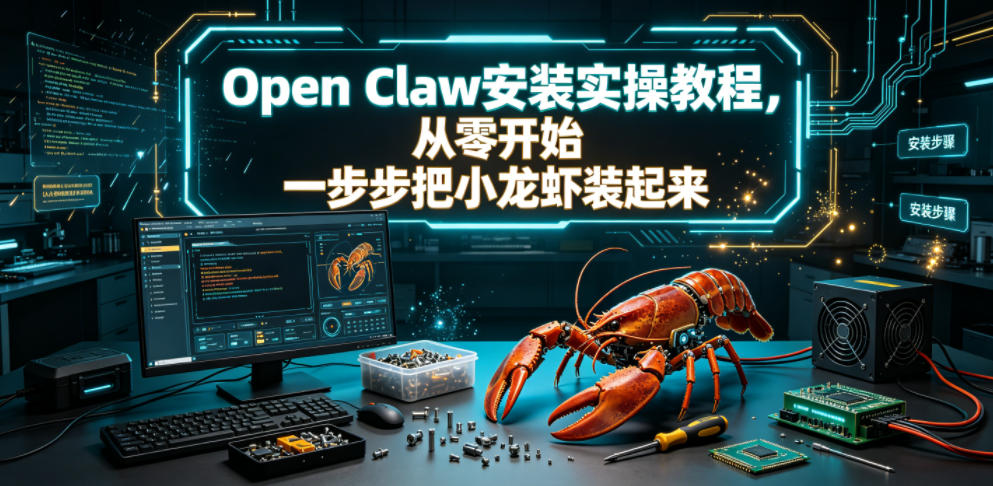 Open Claw安装实操教程，从零开始一步步一步步把小龙虾装起来-佰因轻创网