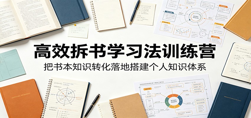 高效拆书学习法训练营，把书本知识转化落地搭建个人知识体系-佰因轻创网