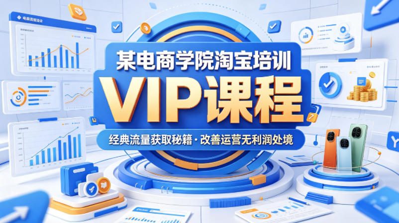 某电商学院淘宝培训VIP课程，各种经典有用的流量获取秘籍，改善运营产品没利润的处境（2026年6月）-佰因轻创网