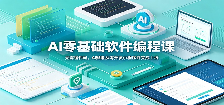 AI零基础软件编程课：无需懂代码，AI赋能从零开发小程序并完成上线-佰因轻创网