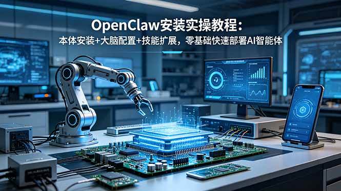 （18982期）OpenClaw安装实操教程：本体安装+大脑配置+技能扩展，零基础快速部署AI智能体-佰因轻创网